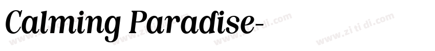 Calming Paradise字体转换